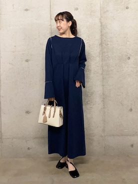 「アイテム（ワンピース/ドレス）」を使った、みてきちさん（レディース・155cm・20代）の秋コーディネート