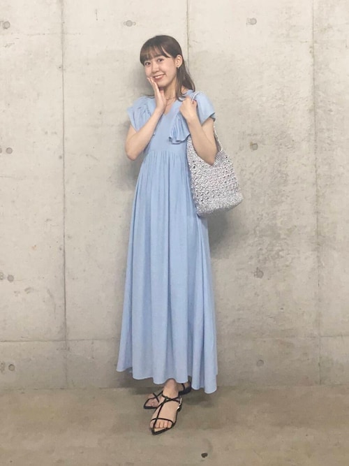 セール】Vネックウエストマークフリルワンピース（ワンピース）｜SENSE