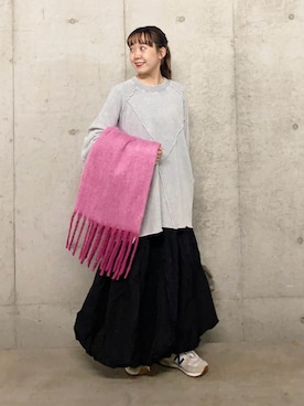 「SENSE OF PLACE by URBAN RESEARCH（センスオブプレイスバイアーバンリサーチ）のヴィンテージルーズスウェット（Tシャツ/カットソー）」を使った、みてきちさん（レディース・155cm）の秋コーディネート