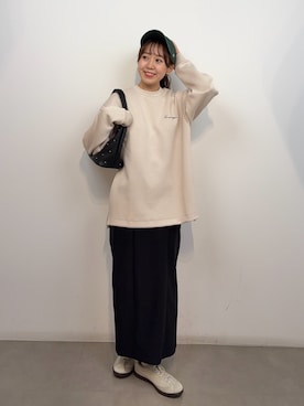 「SENSE OF PLACE by URBAN RESEARCH（センスオブプレイスバイアーバンリサーチ）の『一部WEB限定サイズ』ストレッチタイトスカート（スカート、ブラック系）」を使った、みてきちさん（レディース・155cm）の春コーディネート