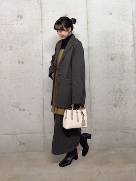 「アイテム（ワンピース/ドレス）」を使った、みてきちさん（レディース・155cm）の秋コーディネート
