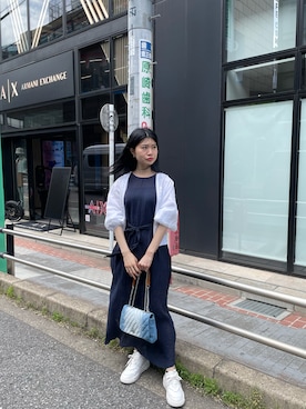 「ワンピース×スニーカー」｜「アイテム（ブルゾン）」を使った、Misakeyさん（レディース・160cm）の春コーディネート