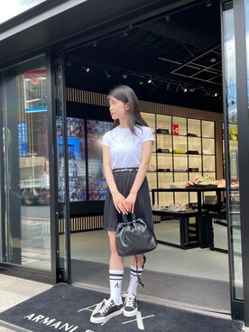 「みんなの白Tフェス」｜「アイテム（レッグウェア）」を使った、Misakeyさん（レディース・160cm）の夏コーディネート