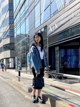 「Tシャツ×デニム」｜「アイテム（デニムジャケット）」を使った、Misakeyさん（レディース・160cm）の冬コーディネート