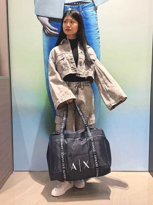 A|X アルマーニ エクスチェンジ】ワイドスリーブ クロップド