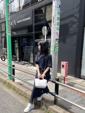 「ワンピース×スニーカー」｜「アイテム（ブルゾン）」を使った、Misakeyさん（レディース・160cm）の春コーディネート