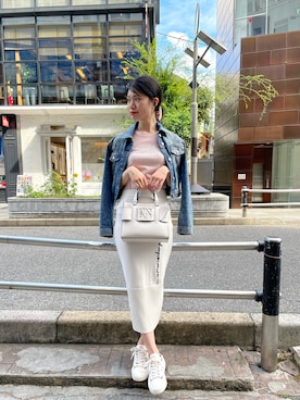 「アツいコーデ全部見せ」｜「アイテム（デニムジャケット）」を使った、Misakeyさん（レディース・160cm）の夏コーディネート