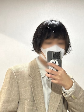 「Yves Saint Laurent（イヴサンローラン）のアイテム（テーラードジャケット）」を使った、記録用さん（メンズ・165cm）の春コーディネート