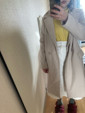 「GRL（グレイル）のアイテム（チェスターコート）」を使った、mikihouse415さん（レディース・156cm）の冬コーディネート