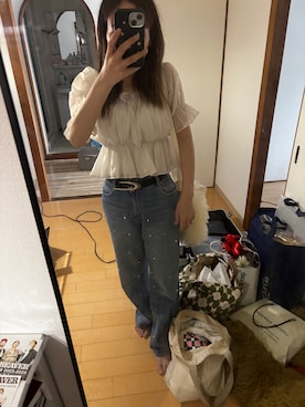 「アイテム（スマホケース/カバー）」を使った、mikihouse415さん（レディース・156cm）の夏コーディネート