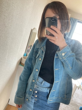 「Honeys（ハニーズ）のアイテム（デニムジャケット）」を使った、mikihouse415さん（レディース・156cm）の春コーディネート