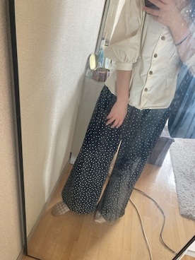 「ドットパンツ」｜mikihouse415さん（レディース・156cm）の秋コーディネート