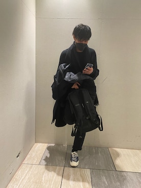 「URBAN RESEARCH（アーバンリサーチ）のアイテム（ステンカラーコート）」を使った、da1831さん（メンズ・175cm）の冬コーディネート