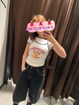 「Bershka（ベルシュカ）のアイテム」を使った、Bevilet  Baeさん（レディース・160cm）の夏コーディネート