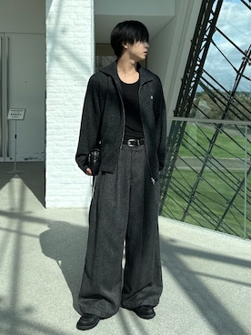「タンクトップ」｜「アイテム（アクセサリー）」を使った、てるさん（メンズ・181cm）の秋コーディネート