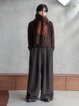 「アイテム（マフラー）」を使った、てるさん（メンズ・181cm）の秋コーディネート