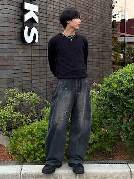 「アイテム（ブーツ）」を使った、てるさん（メンズ・181cm）の秋コーディネート