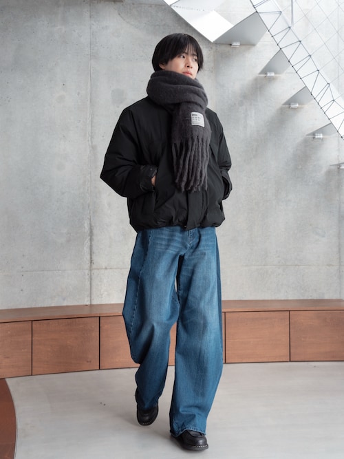 Baggy silhouette curve denim / バギーシルエットカーブデニム