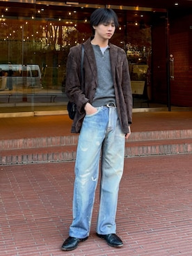 「アイテム（バッグ）」を使った、てるさん（メンズ・181cm）の春コーディネート