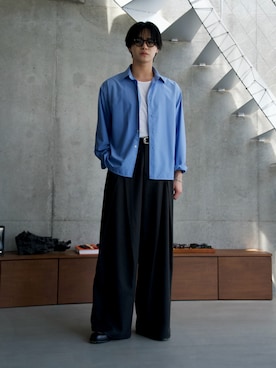 「SINSS（シンス）のSlim fit tank top / スリムフィットタンクトップ（タンクトップ、ホワイト系）」を使った、てるさん（メンズ・181cm）の夏コーディネート