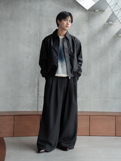 3-Tuck wide straight slacks / 3タックワイドストレートスラックス