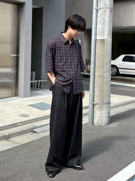 「SINSS（シンス）のアイテム」を使った、てるさん（メンズ・181cm）の夏コーディネート