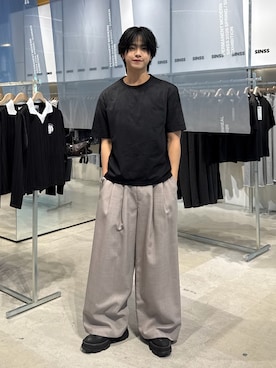 「SINSS（シンス）のアイテム」を使った、てるさん（メンズ・181cm）の夏コーディネート
