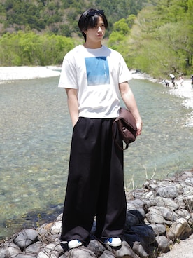 「SINSS（シンス）のアイテム」を使った、てるさん（メンズ・181cm）の春コーディネート