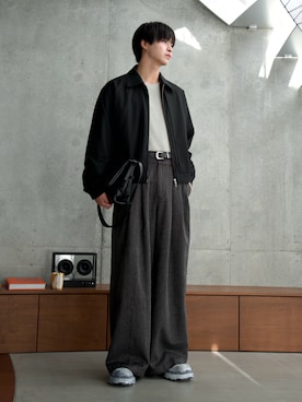 「SINSS（シンス）のアイテム」を使った、てるさん（メンズ・181cm）の冬コーディネート