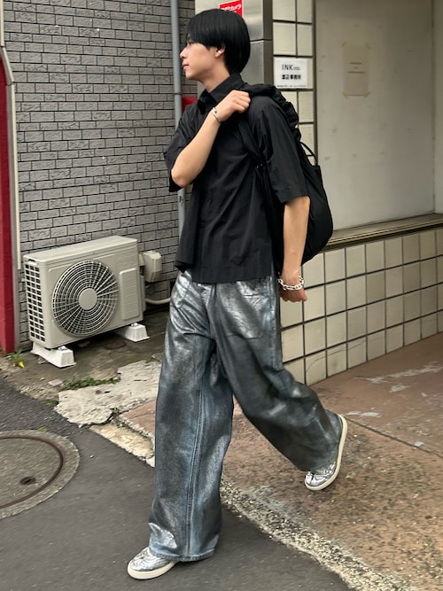 Nylon gathered mini shoulder bag / ナイロンギャザーミニショルダーバッグ（撥水機能付き＆長さ調節可能）