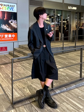 「アイテム（ブーツ）」を使った、てるさん（メンズ・181cm）の夏コーディネート