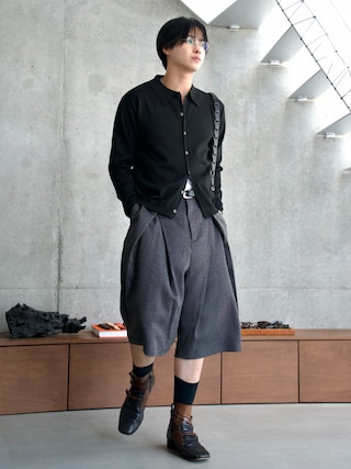 「SINSS(シンス)のSilver 925 short necklace / シルバー925ショートネックレス(長さ調整可能)(ネックレス)」を使った、てるさん(メンズ・181cm)の夏コーディネート