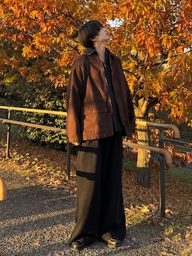 「アイテム（ニット/セーター）」を使った、てるさん（メンズ・181cm）の秋コーディネート