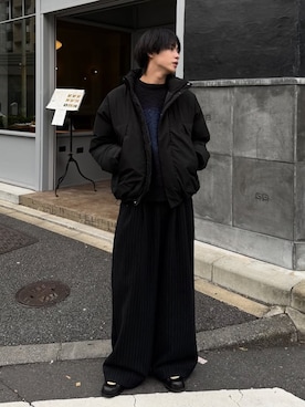 「アイテム（ダウンジャケット/コート）」を使った、てるさん（メンズ・181cm）の秋コーディネート