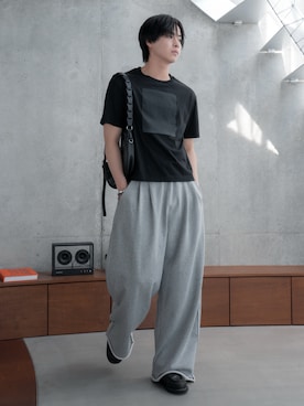 「SINSS（シンス）のアイテム」を使った、てるさん（メンズ・181cm）の春コーディネート
