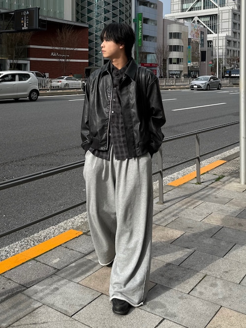 セール】Concealed front short zip blouson / コンシールドフロント