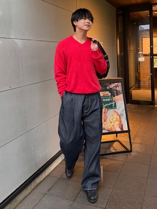 「SINSS（シンス）のSilver 925 short necklace / シルバー925ショートネックレス（長さ調整可能）（ネックレス）」を使った、てるさん（メンズ・181cm）の秋コーディネート