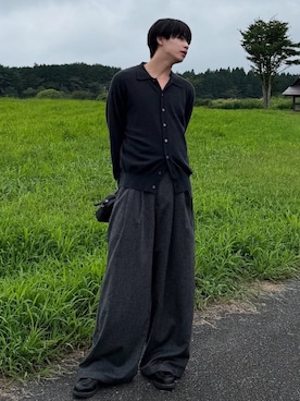 「アイテム（カーディガン/ボレロ）」を使った、てるさん（メンズ・181cm・20代）の夏コーディネート