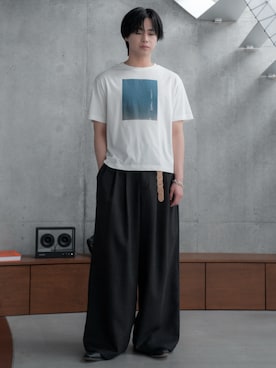 「SINSS（シンス）のアイテム」を使った、てるさん（メンズ・181cm）の春コーディネート