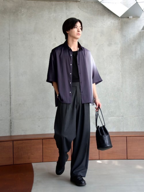 Loose fit gradation HS shirt / ルーズフィットグラデーションハーフスリーブシャツ