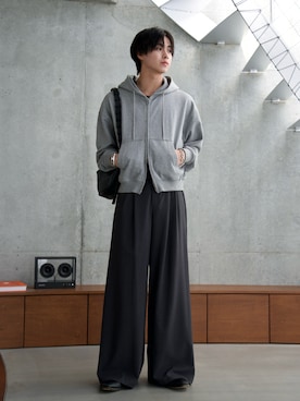 「SINSS（シンス）のアイテム（パンツ）」を使った、てるさん（メンズ・181cm）の冬コーディネート