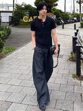 「アイテム（パンツ）」を使った、てるさん（メンズ・181cm）の夏コーディネート