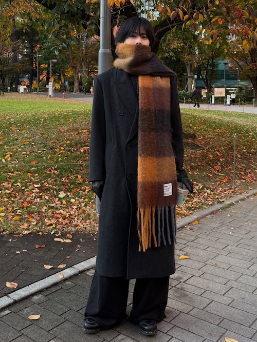 SINSS シンス クラシックウールブレンドツイードコートブラウン Mサイズ SINSSのジャケット/アウターを使ったコーディネート(ZOZOTOWN Yahoo!店