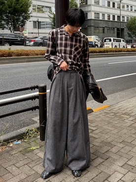 「アイテム（バッグ）」を使った、てるさん（メンズ・181cm）の秋コーディネート