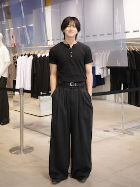 「SINSS（シンス）のアイテム」を使った、てるさん（メンズ・181cm）の夏コーディネート