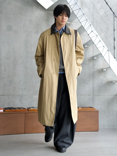 「SINSS（シンス）のWashable henley knit / ウォッシャブルヘンリーニット（ニット/セーター）」を使った、てるさん（メンズ・181cm）の秋コーディネート