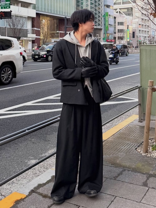 Tweed three tuck wide slacks / ツイード3タックワイドスラックス