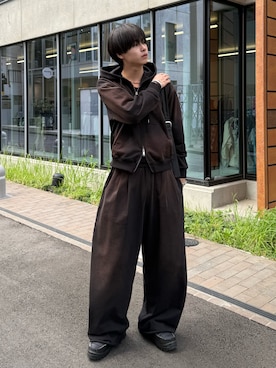 「アイテム（スウェットパンツ）」を使った、てるさん（メンズ・181cm）の秋コーディネート