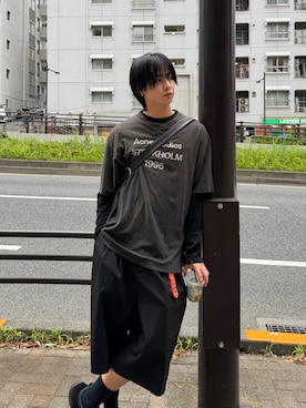 「SINSS（シンス）のSilver 925 teardrop pierce / シルバー925シズクピアス（ピアス（片耳用）、シルバー系）」を使った、てるさん（メンズ・181cm）の夏コーディネート