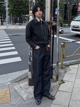 「SINSS（シンス）のアイテム（トップス）」を使った、てるさん（メンズ・181cm）の春コーディネート